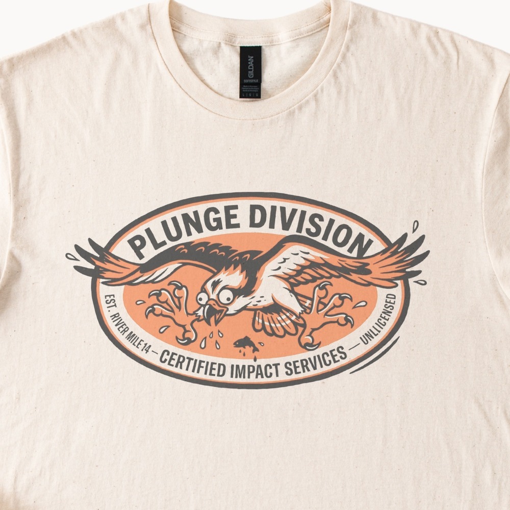 Plunge Division Diving Bird Graphic Tee Vintage Emblem Style